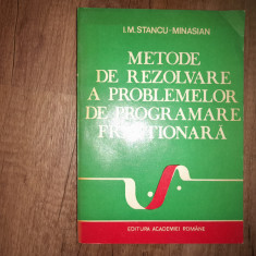 I.M. Stancu Minasian Metode de rezolvare a problemelor de programare fractionara