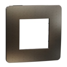 Rama Ornament 2M metal Schneider Unica Studio grafit negru NU280253M foto