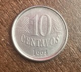 C50 - Moneda foarte veche - Brazilia - 10 centavos - 1994, America Centrala si de Sud