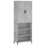Cumpara ieftin Dulap inalt, gri beton, 69,5x34x180, lemn compozit