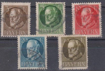 Statele Germane - BAVARIA - 1914, stampilate (G1) foto