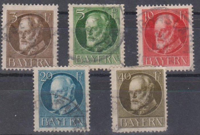 Statele Germane - BAVARIA - 1914, stampilate (G1)