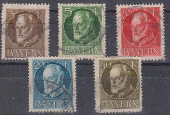 Statele Germane - BAVARIA - 1914, stampilate (G1)