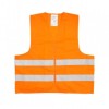 Vesta de avertizare, Portocaliu, 2 x dungi fluorescente, prindere Velcro, 2XL, Oem