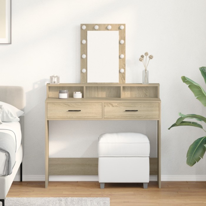 vidaXL Masă de Machiaj cu sertar Maro 100 x 41 x 140 cm Lemn compozit 865174