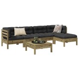 vidaXL Set canapele de grădină cu perne, 6 piese, lemn de pin tratat 3299407