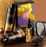 Cumpara ieftin Set par Sampon, Balsam, Ulei shine si perie in cutie AVON