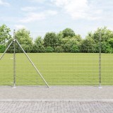 vidaXL Gard de teren , 1.6 x 25 m, din oțel galvanizat