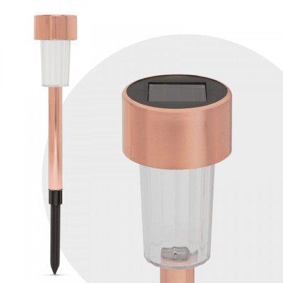 Lampa solara LED pt. exterior - 300 x 45 mm, metal, Auriu ros&amp;eacute; Best CarHome foto