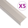 Profile trepte &icirc;n formă de L, 5 buc. șampanie 90 cm aluminiu