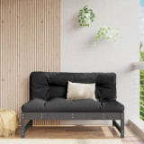 Canapea de mijloc, 120x80 cm, gri, lemn masiv de pin, vidaXL