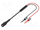 Cablu de măsurare BNC 60VDC 30VAC 3A cu clips c&acirc;rlig x2 ELECTRO-PJP
