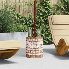 vidaXL Bază pentru umbrelă Altele alb spălat &Oslash;34 x 40 cm Lemn masiv