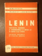 Lenin - Conținutul economic al narodnicismului și critica lui &icirc;n cartea d-lui Struve (1953)