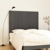 VidaXL Tăblie de pat pentru perete, gri, 140x3x110 cm, lemn masiv pin