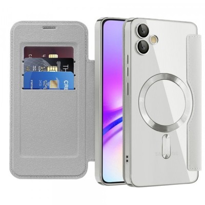 Husa MagSafe pentru Samsung Galaxy A05 A055, Techsuit, SmartMag Book, Gri foto