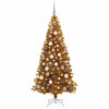 VidaXL Brazi artificiali de Crăciun cu 300 LED Auriu 180 cm PET 3396624