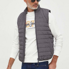 Pepe Jeans vesta cu doua fete Boswell Gillet barbati, culoarea gri, de tranzitie