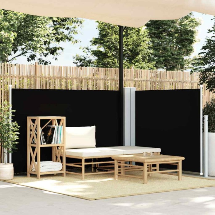Copertină laterală retractabilă, negru, 120 x 600 cm