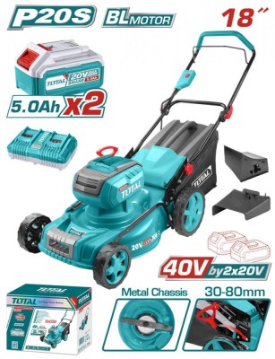 TOTAL - MASINA TUNS IARBA - 40V (INCLUDE ACUMULATOR SI INCARCATOR) PowerTool TopQuality foto