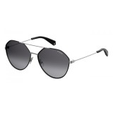 Ochelari de Soare Polaroid PLD 6059 F/S Unisex, Polarizati, Rame Metalice Negru/Argintiu, Protectie UV