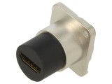Conector HDMI mamă, aurit, montare pe panou, 10A