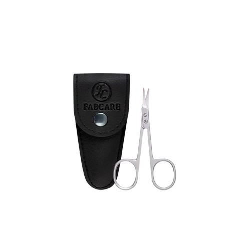 Set 2 piese forfecuta pentru cuticule si teaca din piele Fabcare, otel inoxidabil, argintiu