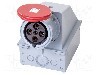 Conector alimentare AC, IEC 60309, IP44, 60A, 415V, 415V AC, 4 pini, AMPHENOL - 2CMA101890R1000