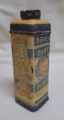 NIVEA BABY PUDER Beiersdorf &amp;amp; Co SAR Brasov, cutie din tabla, anii 1930 foto