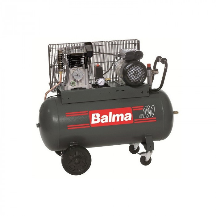 Compresor de aer NS12S-100 CM3 BALMA, debit aer aspirat 320 l/min, capacitate butelie 100 L, presiune 10bar, 230V