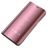 Husa Plastic OEM Clear View pentru Samsung Galaxy A70 A705, Roz