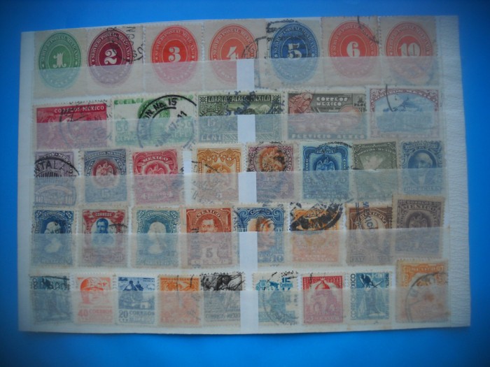 HOPCT LOT NR 521 MEXIC -37 TIMBRE VECHI -AMERICA LATINA-STAMPILATE