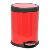 Cos menajer cu pedala, capacitate 5 L, Rosu