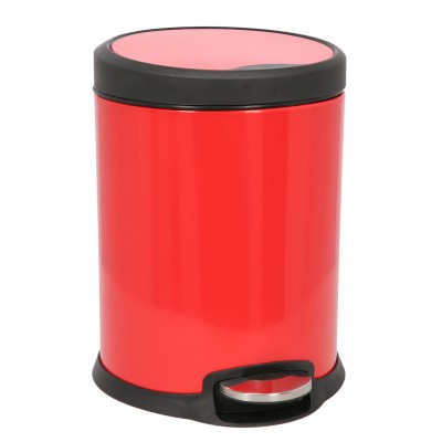 Cos menajer cu pedala, capacitate 5 L, Rosu foto