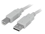 Cablu USB 2.0 A-B 5m Gri Deschis