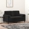 vidaXL Canapea cu 2 locuri cu pernuțe, negru, 120 cm, catifea 3200876
