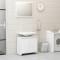 vidaXL Set mobilier de baie, alb extralucios, PAL