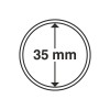 Capsule pentru monede, diametru interior 35mm, cutie 10buc