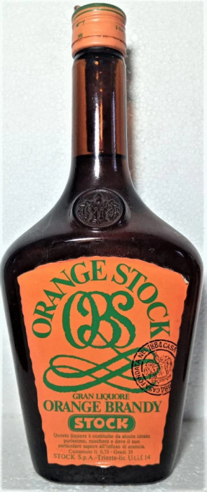 - Lichior ORANGE BRANDY, STOCK, GRAN LIQUORE, CL 75 GR 35 ANII 1960/70