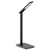 Lampa birou LED neagra cu incarcator inductiv