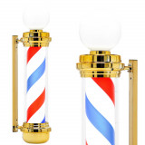 Lampă iluminată cilidrică model Barber Pole Auriu 100cm