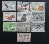 SUA- fiscale,,fauna,pasarii-stampilate