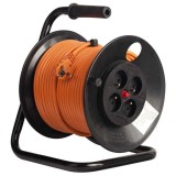 Cumpara ieftin Derulator cu tambur Bachmann, 4prize, 50m, fisa Schuko dreapta ,protectii: