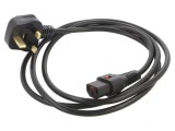 Cablu Alimentare 1m BS 1363 la IEC C13 cu Blocare