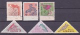 Liberia 1953 fauna pasari MI 450-55 MNH, Nestampilat