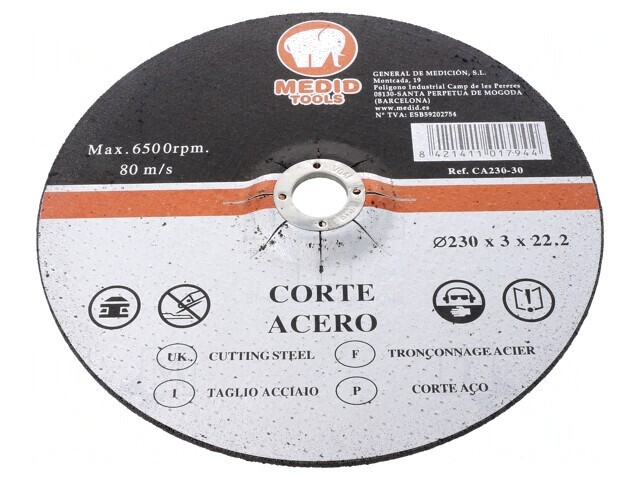 Disc de tăiere metal/oțel 230mm