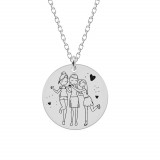 Sisters - Colier personalizat din argint 925 pentru surori - Banut