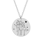 Sisters - Colier personalizat din argint 925 pentru surori - Banut