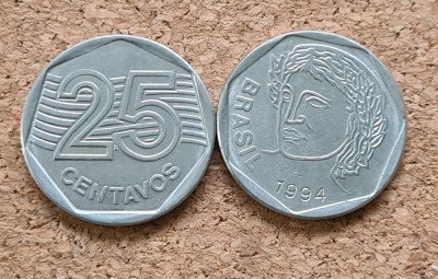 Brazilia 25 centavos 1994 foto