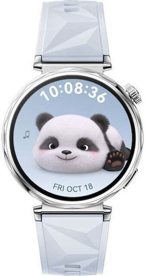 Smartwatch Huawei Watch GT 5 Jana-B19FC, corp din inox și curea albastră din fluoroelastomer, Blister 55020DJV